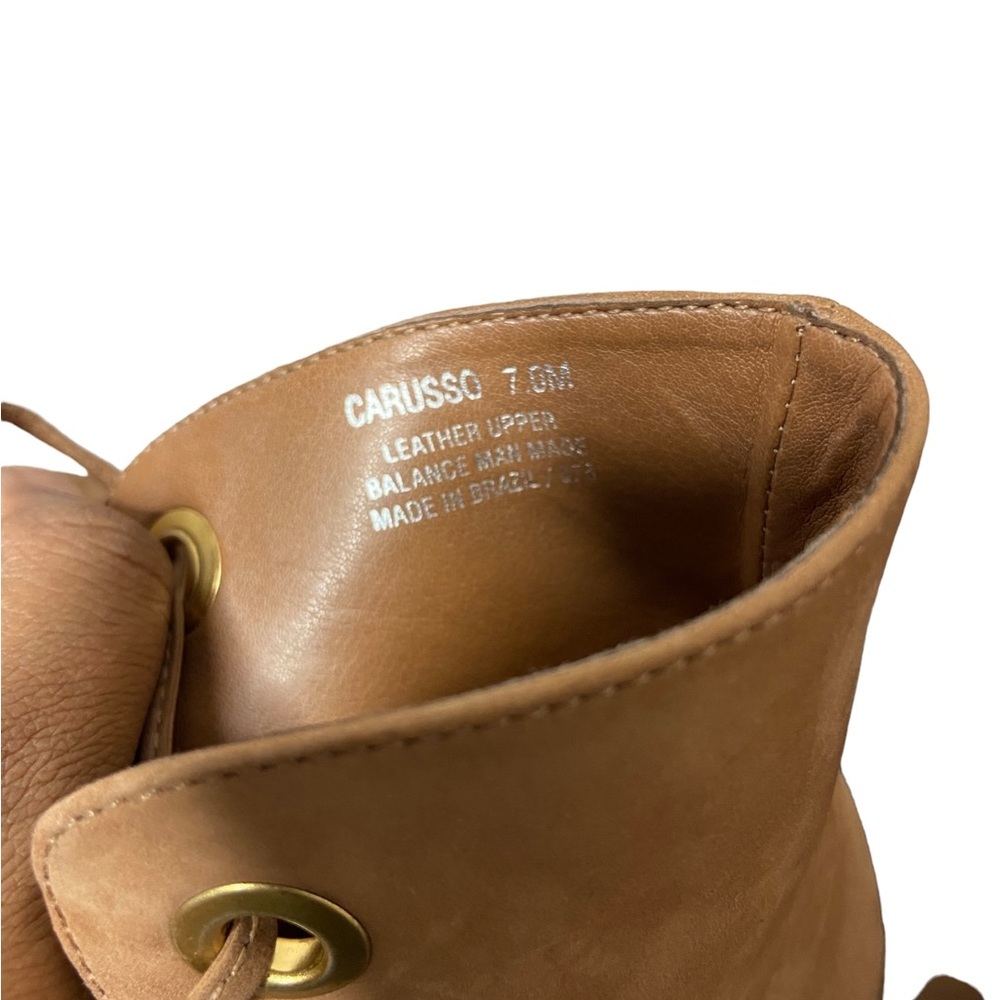 Steve Madden Carusso Tan Peep Toe Lace Up Bootie - Picture 10 of 10